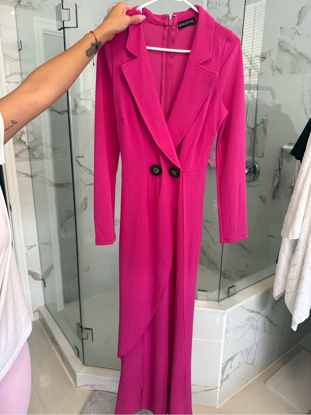 Valentino Hot Pink Blazer Jumpsuit